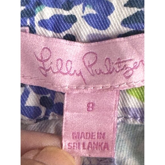 Lilly Pulitzer Womens Pants Size 8 Tropical Print Stretch Cotton Mid Rise Resort - Picture 3 of 11